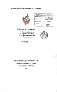 Jenis-jenis Sampah di SMA Negeri 1 Tarakan